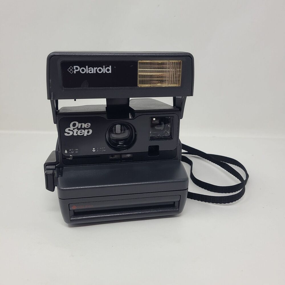 Polaroid OneStep 600 Instant Film Camera Vintage Black Tested Working Clean